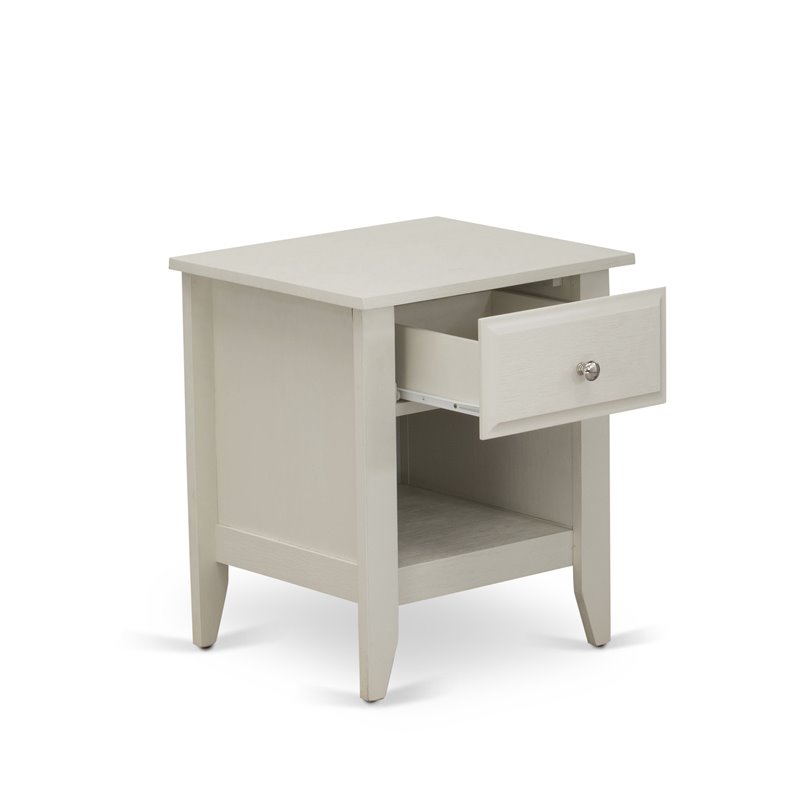 Pemberly Row 18-Inch Wood Nightstand with Drawer in Butter Cream Finish