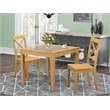 Pemberly Row 3-Piece Oak Dinette Table Set with 2 Wood Chairs