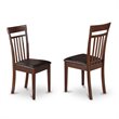 Pemberly Row 3-Piece Round Mahogany Dining Set with Leather Chairs