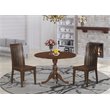 Pemberly Row 3-Piece Drop-Leaf Mahogany Dining Set with Slatted Chairs