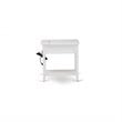 Pemberly Row 24-Inch White Wood Nightstand with Drawer & Bottom Shelf