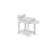 Pemberly Row 24-Inch White Wood Nightstand with Drawer & Bottom Shelf