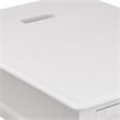 Pemberly Row 24-Inch White Wood Nightstand with Drawer & Bottom Shelf