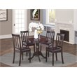 Pemberly Row 5-Piece Wood Dining Set with Round Table in Cappuccino