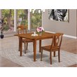Pemberly Row Milan 3-Piece Dining Table Set with Saddle Brown Finish