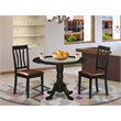 Pemberly Row 3-Piece Traditional Wood Dining Set in Black