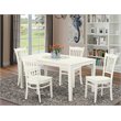 Pemberly Row 5-Piece Rectangle Dining Set in White