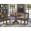 Pemberly Row Hartland 3-Piece Dining Table and X-Back Chairs in Mahogany
