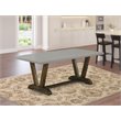 Pemberly Row 40x72-in Dining Table in Gray/Brown Solid Wood Design