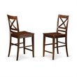 Pemberly Row 3-Piece Wood Dining Set in Mahogany Finish