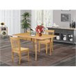 Pemberly Row Monza 3-piece Traditional Wood Dining Room Set in Oak