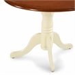Pemberly Row Drop Leaf 3-Piece Round Wood Dining Set in Cream and Cherry