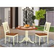 Pemberly Row 3-Piece Wood Dining Set with Drop Leaf Table in Buttermilk & Cherry