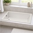 Pemberly Row Rectangle Whirlpool and Air Jet Bathtub in Biscuit 60
