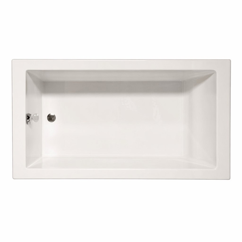 Pemberly Row Rectangle Whirlpool and Air Jet Bathtub in Biscuit 60