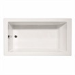 Pemberly Row Rectangle Whirlpool and Air Jet Bathtub in Biscuit 60