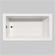 Pemberly Row Rectangle Whirlpool and Air Jet Bathtub in Biscuit 60
