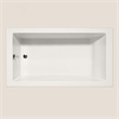 Pemberly Row Venice Rectangle Massaging Air Jet Bathtub Biscuit 72