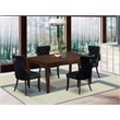 Pemberly Row 5-Piece Kitchen Table Set in Mahogany and Black