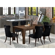 Pemberly Row 7-Piece Wooden Dining Table Set in Jacobean/Black