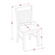 Pemberly Row 3-Piece Wood Dining Set with Fabric Upholstered Chairs in Oak