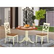 Pemberly Row Dublin 3-Piece Dining Table Set in Buttermilk & Cherry