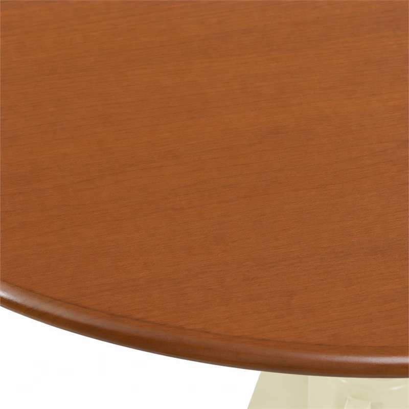 Pemberly Row Dublin 3-Piece Dining Table Set in Buttermilk & Cherry