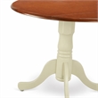 Pemberly Row Dublin 3-Piece Dining Table Set in Buttermilk & Cherry