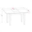 Pemberly Row 3-Piece Dining Table and Slatted Chairs in Linen White