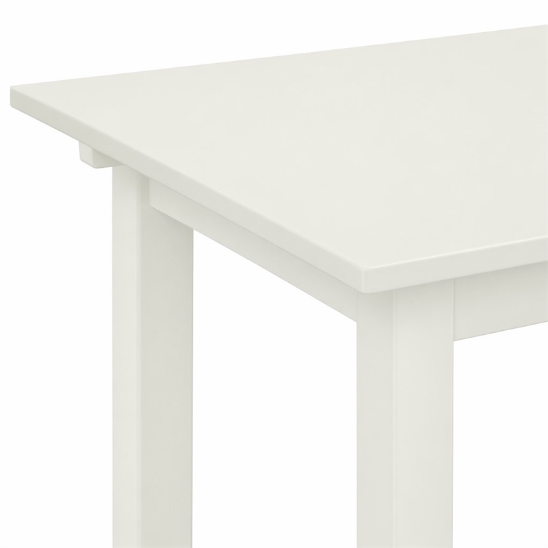 Pemberly Row 3-Piece Dining Table and Slatted Chairs in Linen White