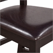 Pemberly Row Leather Counter Height Stools in Black (Set of 2)