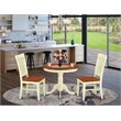 Pemberly Row 3-Piece Wood Dining Set in Cream and Cherry Finish