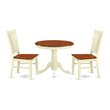 Pemberly Row 3-Piece Wood Dining Set in Cream and Cherry Finish