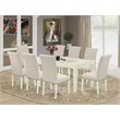 Pemberly Row 9-Piece Dining Set with Self-Storing Leaf in Linen White
