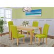 Pemberly Row 5-Piece Rectangular Dining Set in Oak and Autumn Green