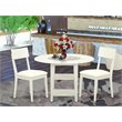 Pemberly Row 3-Piece Dining Set with Drop Leaves in Linen White Finish