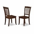 Pemberly Row 3-Piece Slatted Back Dining Set in Mahogany Wood Finish