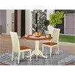Pemberly Row Dublin Traditional Wood Dining Set in Cream/Cherry