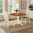 Pemberly Row Dublin Traditional Wood Dining Set in Cream/Cherry