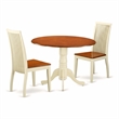 Pemberly Row Dublin Traditional Wood Dining Set in Cream/Cherry