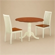 Pemberly Row Dublin Traditional Wood Dining Set in Cream/Cherry