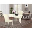 Pemberly Row 3-Piece Wood Dining Set with Linen White Finish