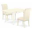 Pemberly Row 3-Piece Wood Dining Set with Linen White Finish