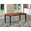 Pemberly Row Nicoli Rectangular Wood Dining Table in Black