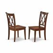 Pemberly Row 3-Piece Dining Table Set and X-Back Chairs in Mahogany