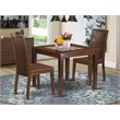Pemberly Row 3-Piece Wood Dining Set in Mahogany with Square Table