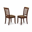 Pemberly Row Hartland 3-Piece Dining Set with Linen Seat in Mahogany