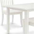 Pemberly Row 3-Piece Dining Set with Wooden Seat in Linen White Finish