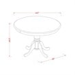 Pemberly Row 3-Piece Wood Kitchen Table Set in Black and Cherry