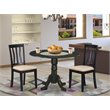 Pemberly Row 3-Piece Traditional Wood Dining Table Set in Black